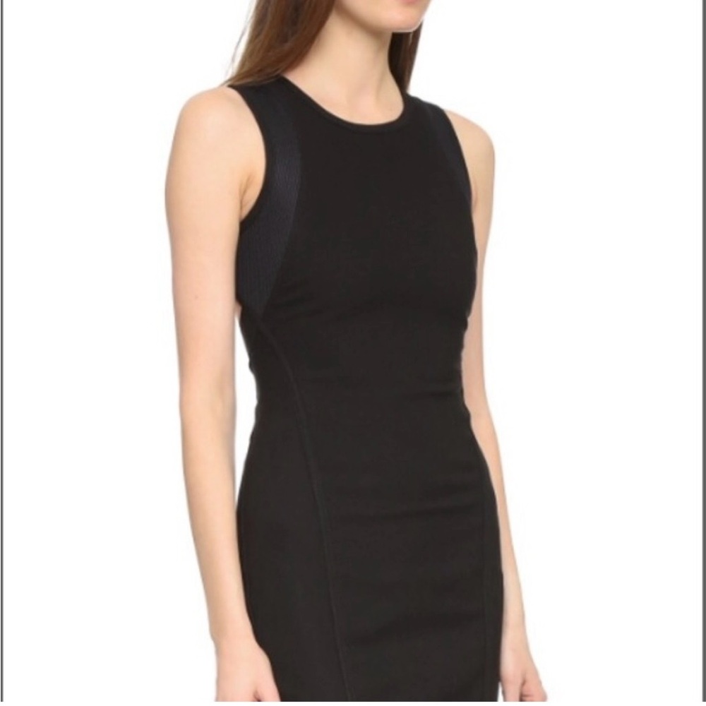 Helmut Lang black cut out stretch dress size 6